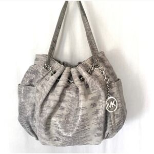 Michael Kors Slate Glaze Leather Bag EUC